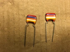 2 NOS Mullard Tropical Fish .027 uf 400v Capacitors Guitar Tone Caps (Qty Avai)