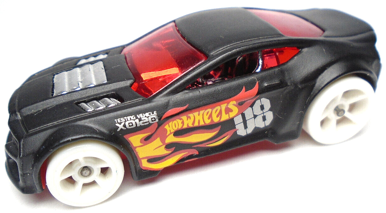 2012 HOT WHEELS TORQUE TWISTER #08 BLACK 1:64 DIECAST 2 5/8" CAR W/ RED & YELLOW
