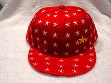 STAR STARS CHILD CHILDREN SNAPBACK FLAT BILL BASEBALL CAP RED