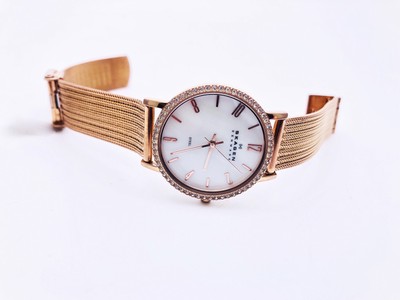 SKAGEN White Dial Crystal Bezel Gold-tone Ladies Watch il_fullxfull.6156481587_ho38.jpg main image 4