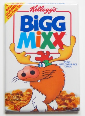 Bigg Mixx FRIDGE MAGNET cereal box big mix moose