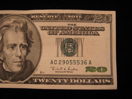 1996 Series $20 Twenty Dollar Bill Note - Picture 6 of 18