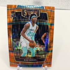 2021-22 Panini Select Kai Jones Concourse Orange Flash Prizm RC #98 Hornets