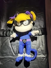 2004 Nanco Rugrats 11” Angelica as Purple Cat for Halloween Trick or Treat Plush