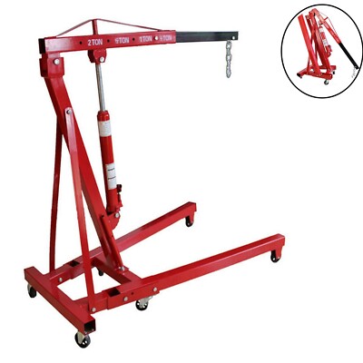 2 Ton Movable Professional Folding Hydraulic Crane Lifter Lifting Height 1.8m