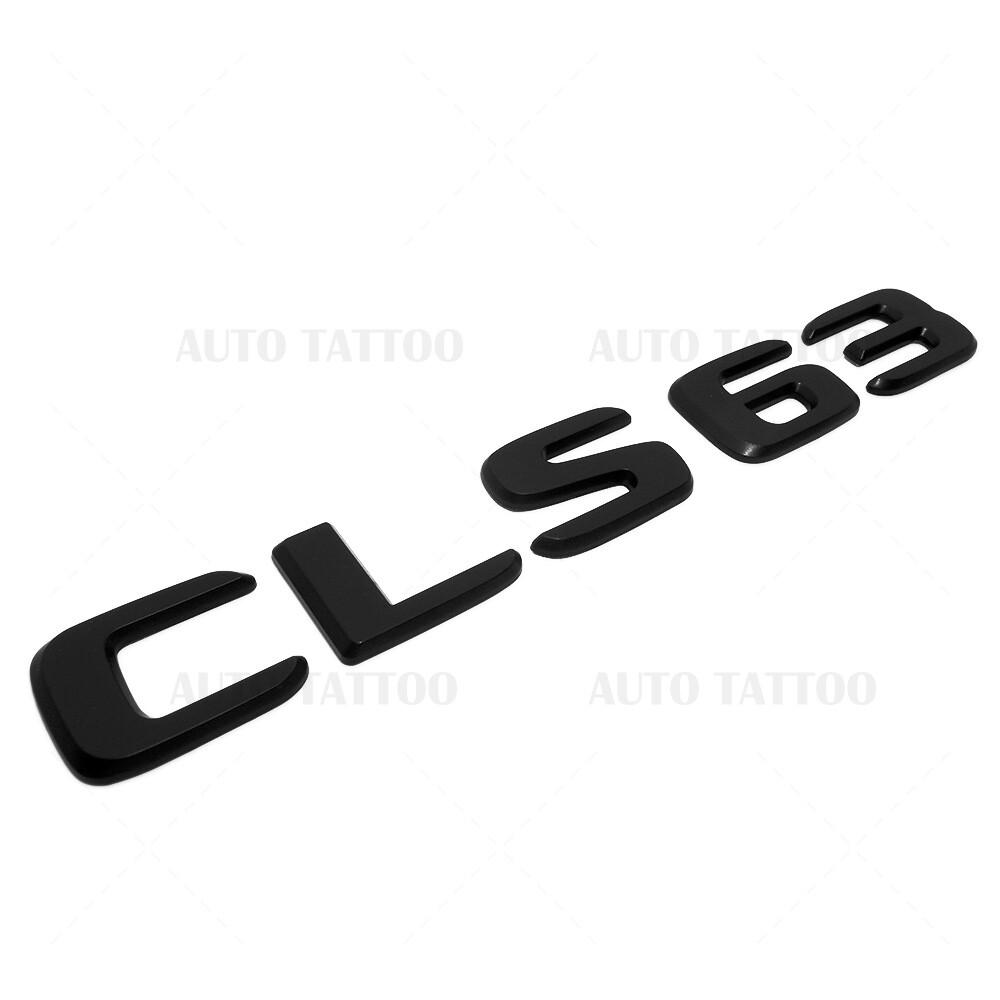 BLACK SL63 + 4MATIC REPLACEMENT FOR MERCEDES REAR TRUNK EMBLEM BADGE