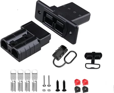 Waterproof 50 Amp Battery Quick Connect/Disconnect with Mounting Panel, 6-12 Gau