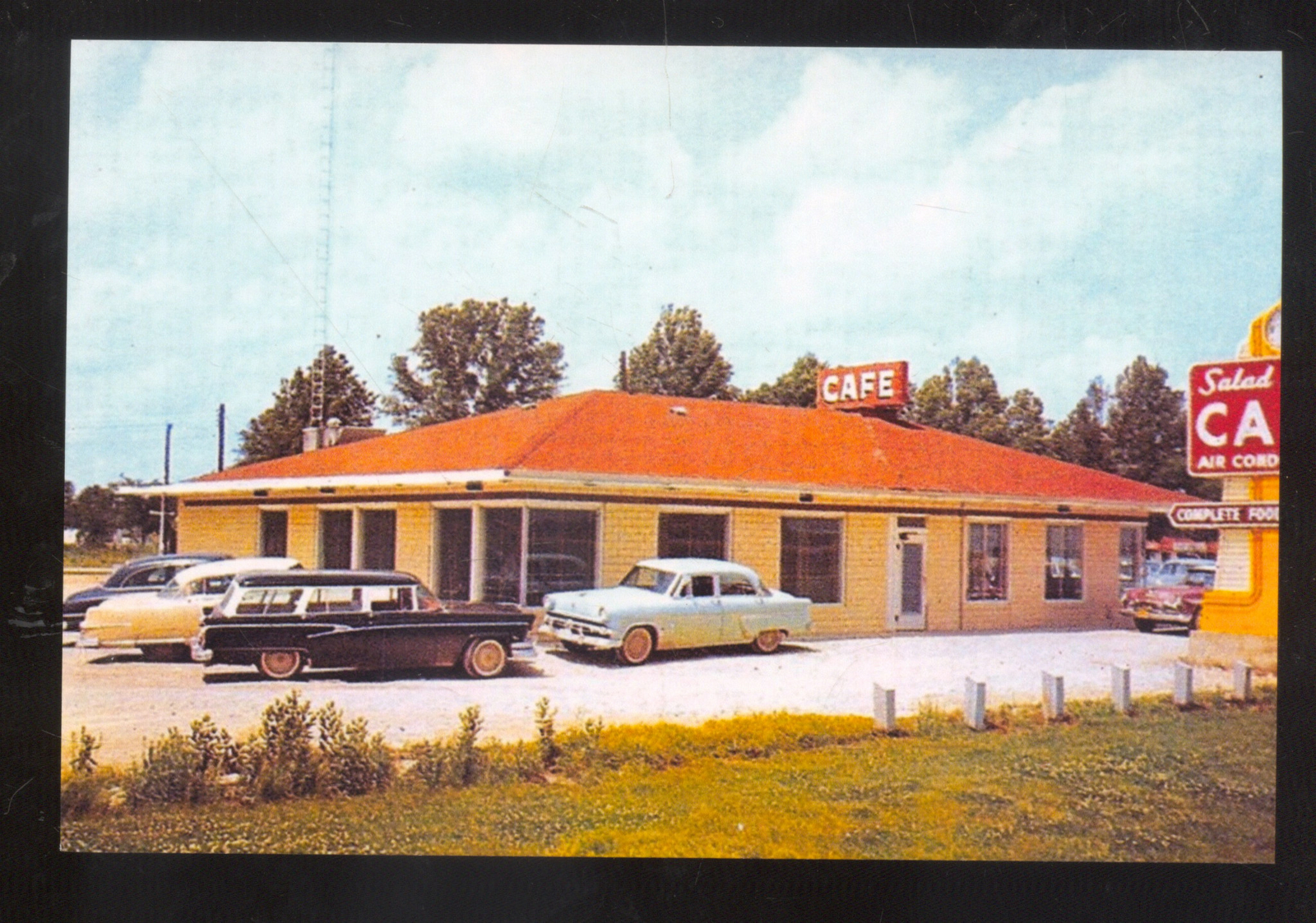 JENKINTOWN PENNSYLVANIA PA. SALAD BOWL CAFÉ ADVERTISING POSTCARD COPY
