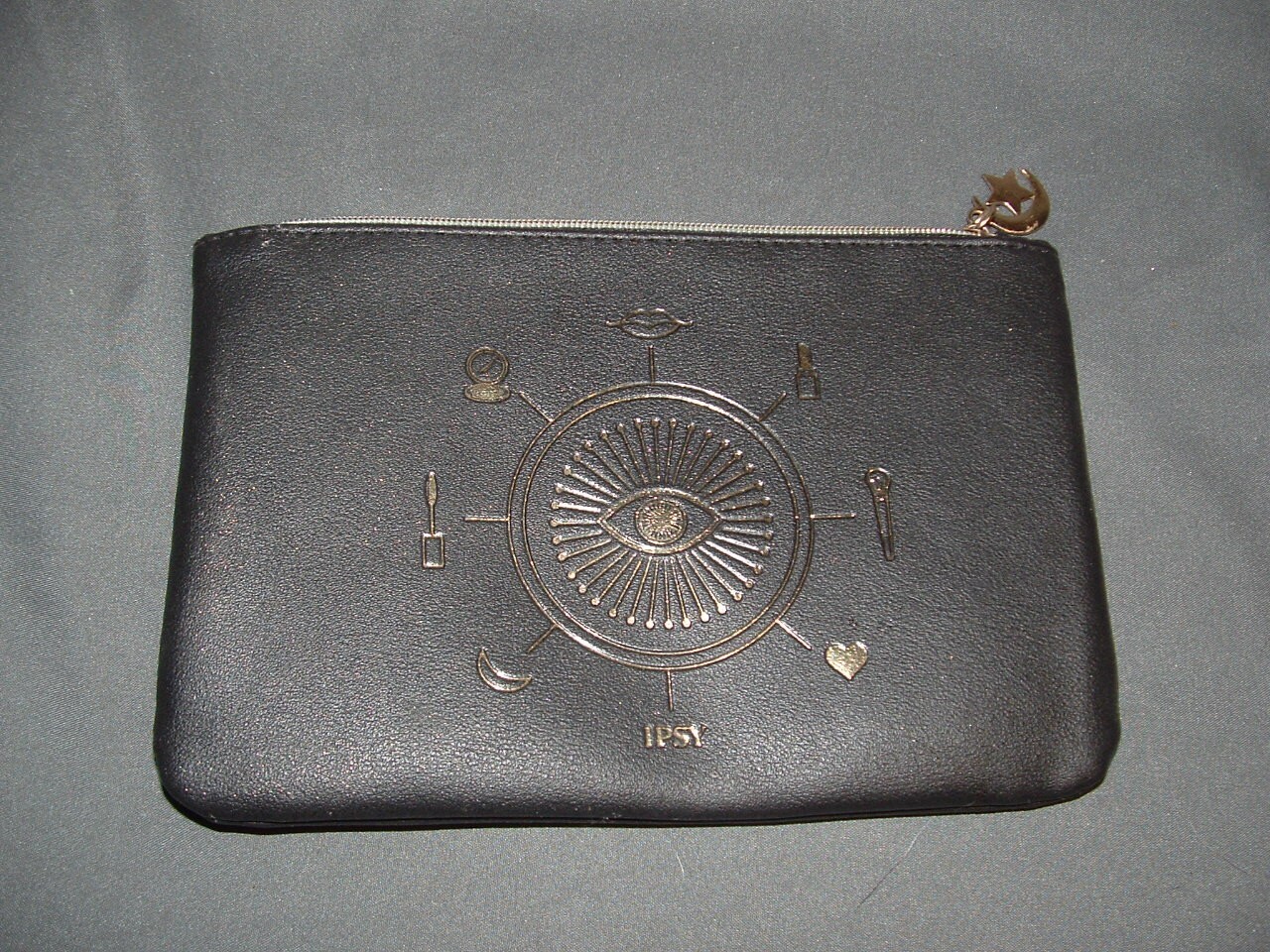 Ipsy Glam Bag You’re Magic Oct 2020 Black/Gold Cosmetic Celestial Makeup Case