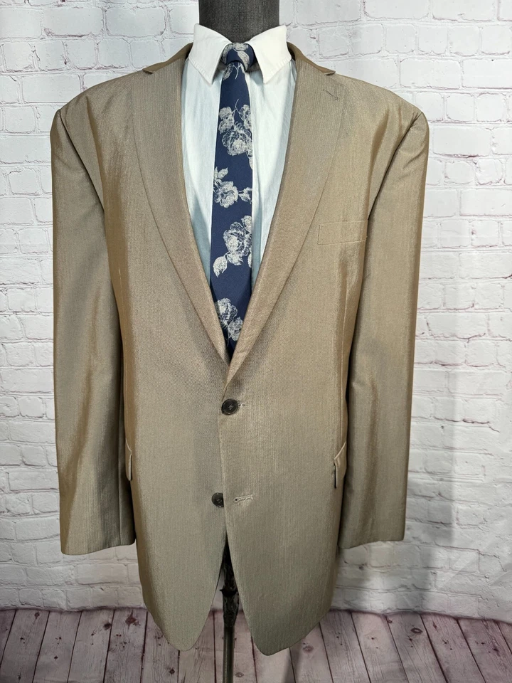 CALVIN KLEIN Hombre Marrón Cobre GRANDE Y ALTO 2 Piezas Traje 50L Chaqueta 40x33 Pantalón Foto 2 de 4