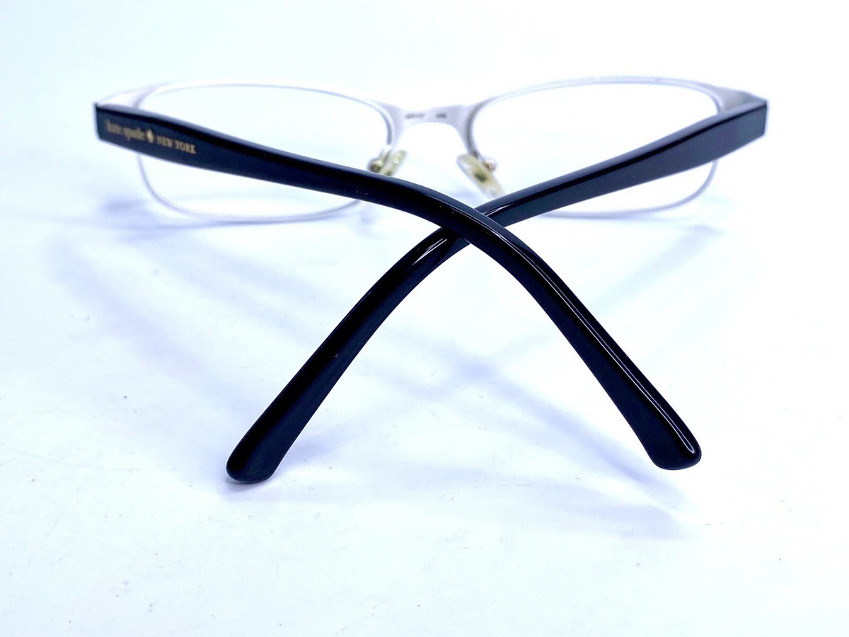 Kate Spade Black White Rectangular Glasses Polka Dot  display picture 1