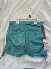 Girls Justice XL 14-16 Dance Cinch Shorts Green
