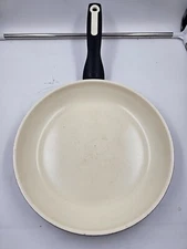 Greenpan Skillet Non-Stick  Pan 10 Inch White Enamel Base And Handle