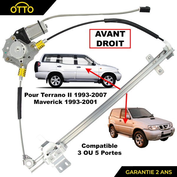 Mechanismus + Antriebsmotor Elektrischer Fensterheber Vorne Rechts Ford Maverick-image