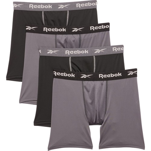 4 OR 6 Pack REEBOK Men STRETCH Boxer Briefs PERFORMANCE MEDIUM LARGE XLARGE $34 - Picture 17 of 33