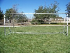 PASS 18x7 Ft. Official Youth Size Steel Soccer Goal. Heavy Duty Frame w/Net.