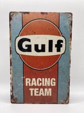 Blechschild Gulf 20x30cm Nostalgie Retro Reklame Vintage Geschenk Deko Garage