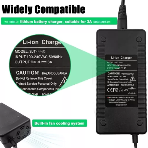3Amp Smart Adapter Ladegerät für MOKWHEEL Basalt ST 2.0 Elektrofahrrad Netzkabel - Bild 2 von 6