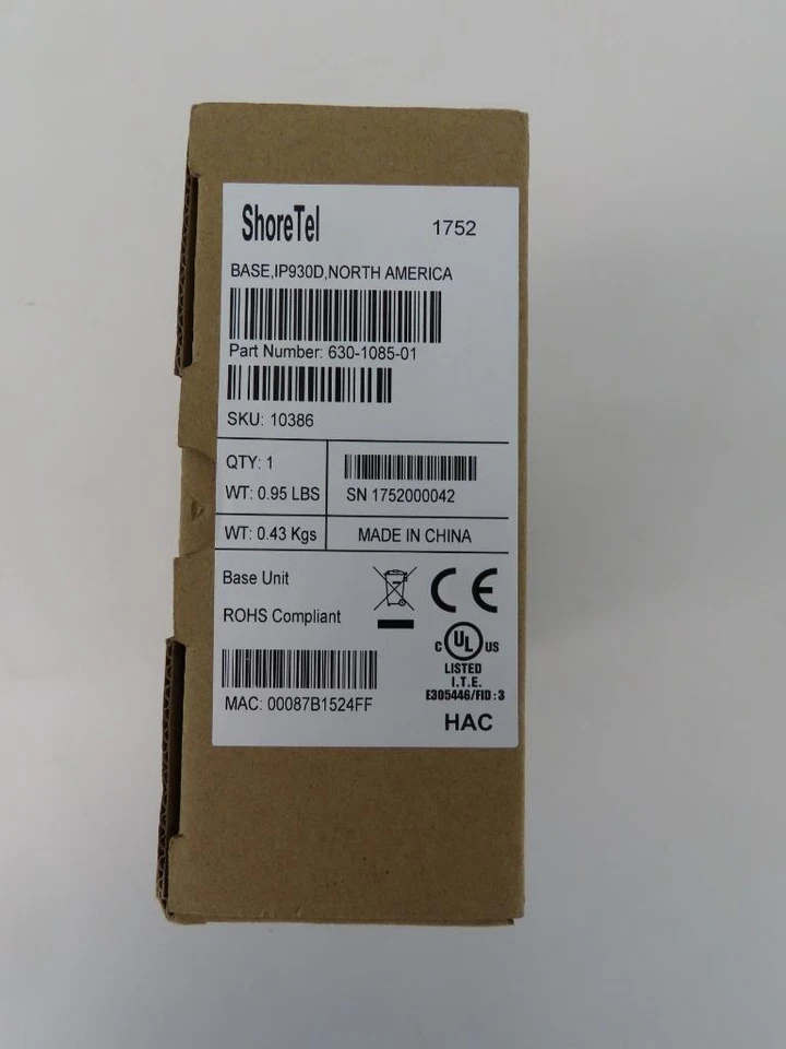 NEW Shoretel 930D DECT Base Station (630-1085-01) - Image 2 of 2