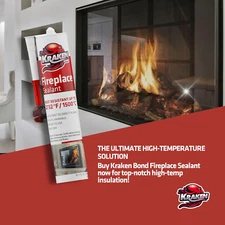 High Temperature Black Fireplace Sealant 2732°F - (1X10.1 Oz.) Fire Resistanc...