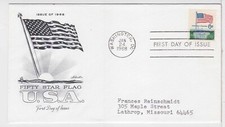 TurtlesTradingPost- Flag Over Whitehouse Sheet Stamp 1968 #1338 FDC&nbsp;Artmaster