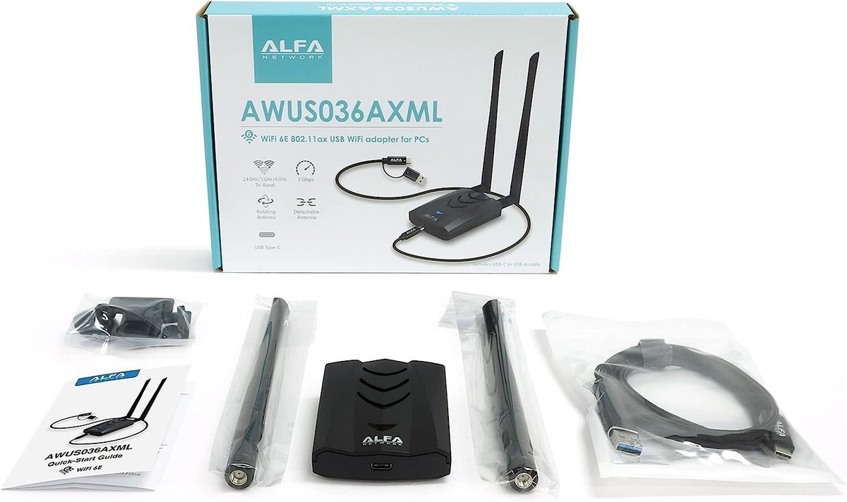 Alfa AWUS036AXML 1800 Mbps Tri-Band USB-WiFi Adapter for sale