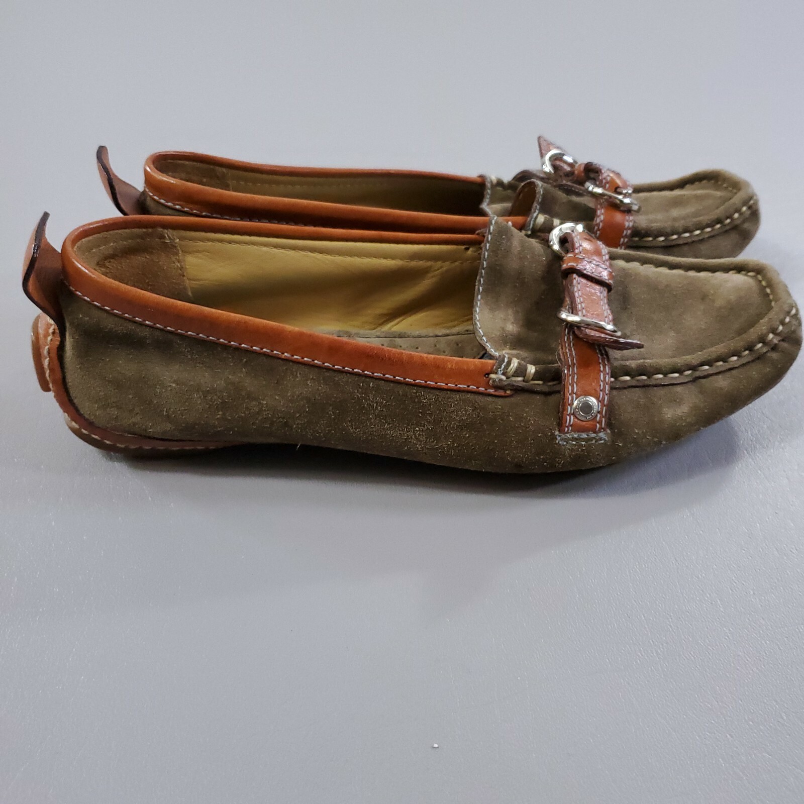 Coach Suede Loafers Womens Loafers Jillian Buckle Wal… Gem