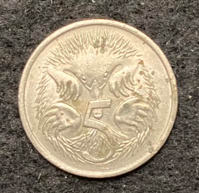 Australia 5 Cents Random Year Nickel Elizabeth II Circulated World