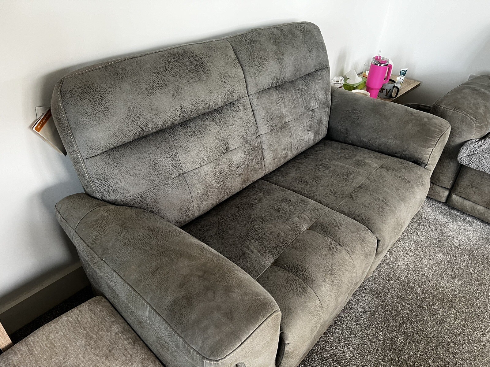 2 and 3 seater sofas used grey eBay