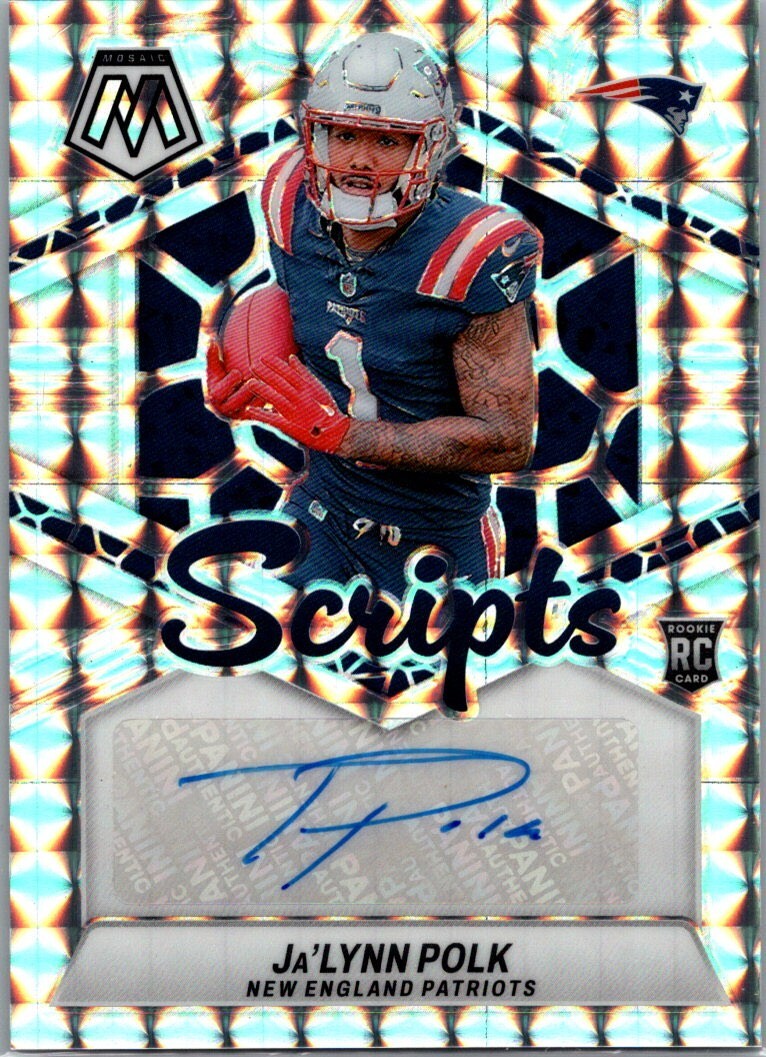 2024 Panini Mosaic Rookie Scripts Ja'Lynn Polk #RS-JPK Auto RC