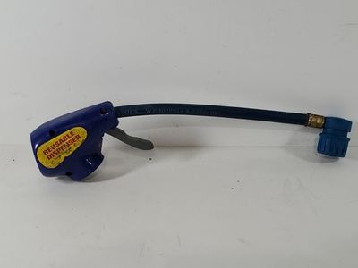 #ad Reusable R134a Dispenser A C Recharge Guage Trigger Rubber Hose ScrewOn Connect $7.83
