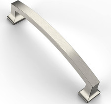 10 Pack 5 Inch 128Mm Hole Centers Kitchen Cabinet Handles, Brushed Satin Nickel