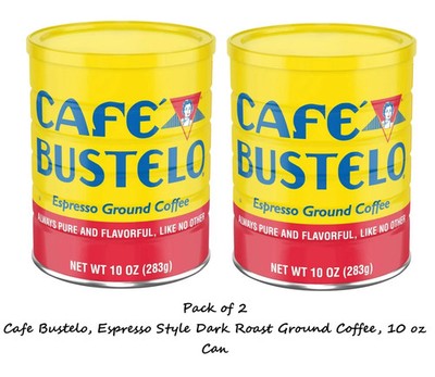 Cafe Bustelo, Espresso Style Dark Roast Ground Coffee, 10 oz Can (2 Pack)