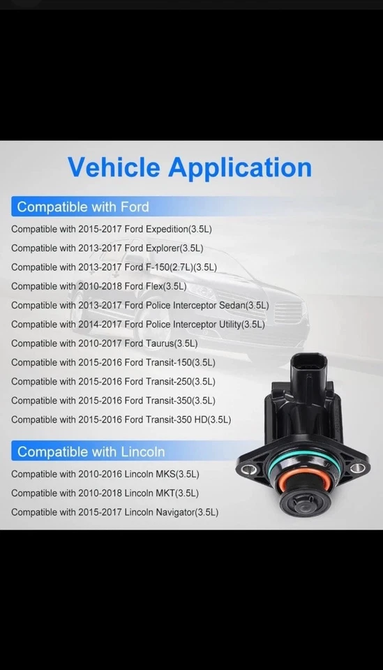 Electroválvula turbocompresor AA5E-9U465-AD ¡Para Ford Explorer Ford F-150 2013-17! Foto 2 de 4