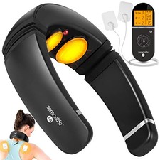 SereneLife SLNKMSG131 Smart Neck Massager with Heat, Cordless