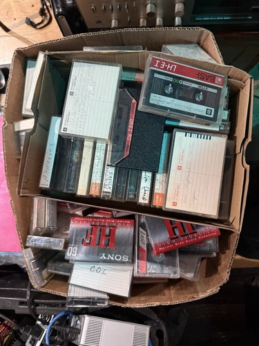 200 Blank Cassette Lot Type I + II High Bias Used Tapes Maxell TDK Sony Memorex