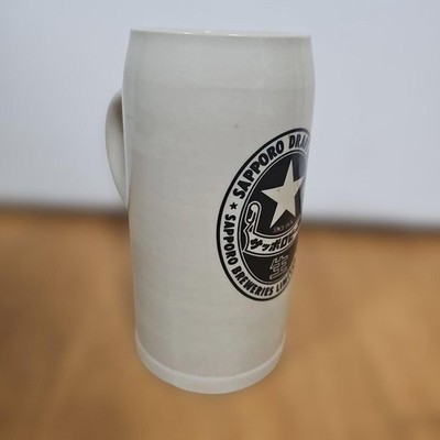Sapporo beer draft beer mug approx 650ml Tajimi