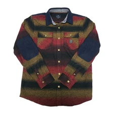 Roark Revival Flannel Wool Blend Button Down Shirt Size M,  Plaid