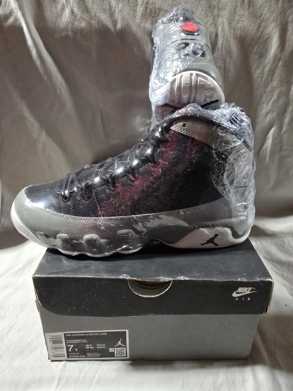 Talla 7t - Jordan 9 Retro Gris Partícula 2022