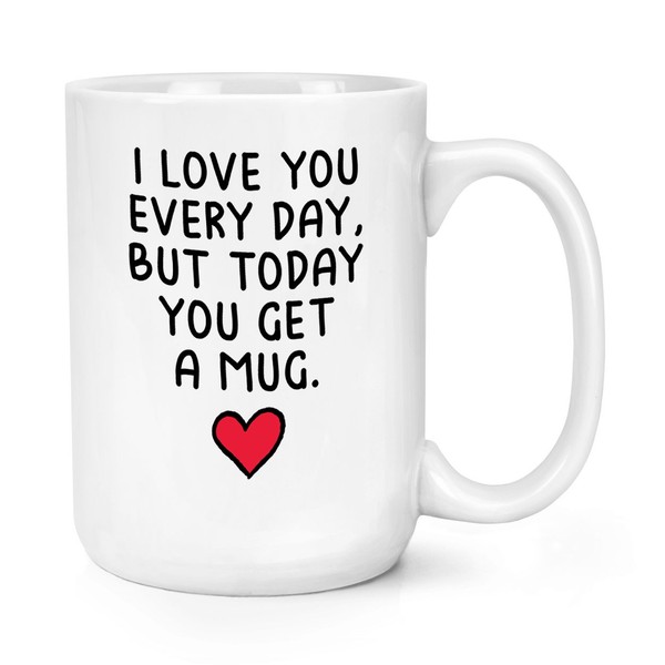 Gift Base Keramik Kaffeebecher 15Oz Groß Tasse Weiß Valentinstag Lustig-image