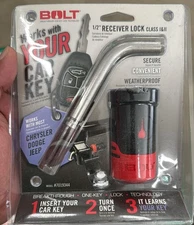 BOLT 7019344 1/2" Receiver Lock for Chrysler Dodge Jeep Ram Keys Chrome FreeShip