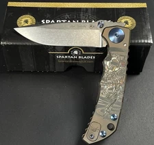 Spartan Blades Harsey Custom Knife Dragon CPM S45VN Folding Pocket Knife - MINT!