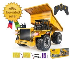 Remote Control Construction Dump Truck Toy 2.4G RC 6 Channel Bulldozer 4 Wheel D