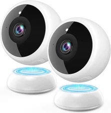 Thybro Wireless, Magnetic, Smart Security Camera System 2-Pack (Indoor/Outdoor)