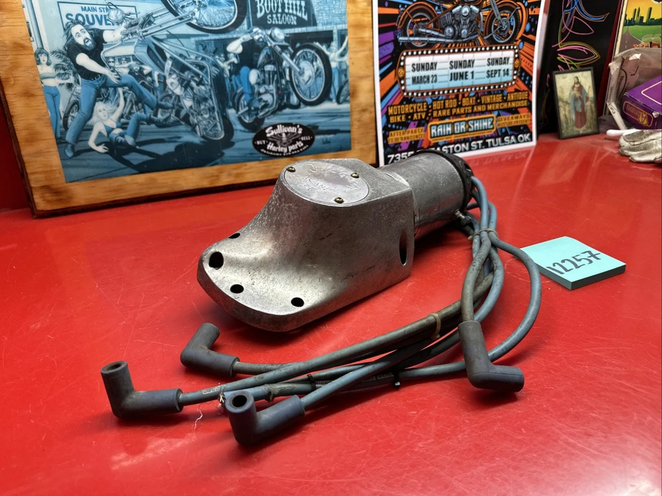 Harley Cono Vertex Magneto Cabeza de Pala Evo Drag Bicicleta de Carrera Nitro 3 Enchufes Gran Diámetro Foto 3 de 4