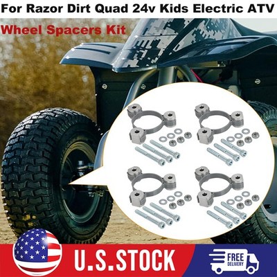 For Razor Dirt Quad Wheel Spacer Kit 24v / 36v - 3'' Wider Front, 2'' Wider Rear