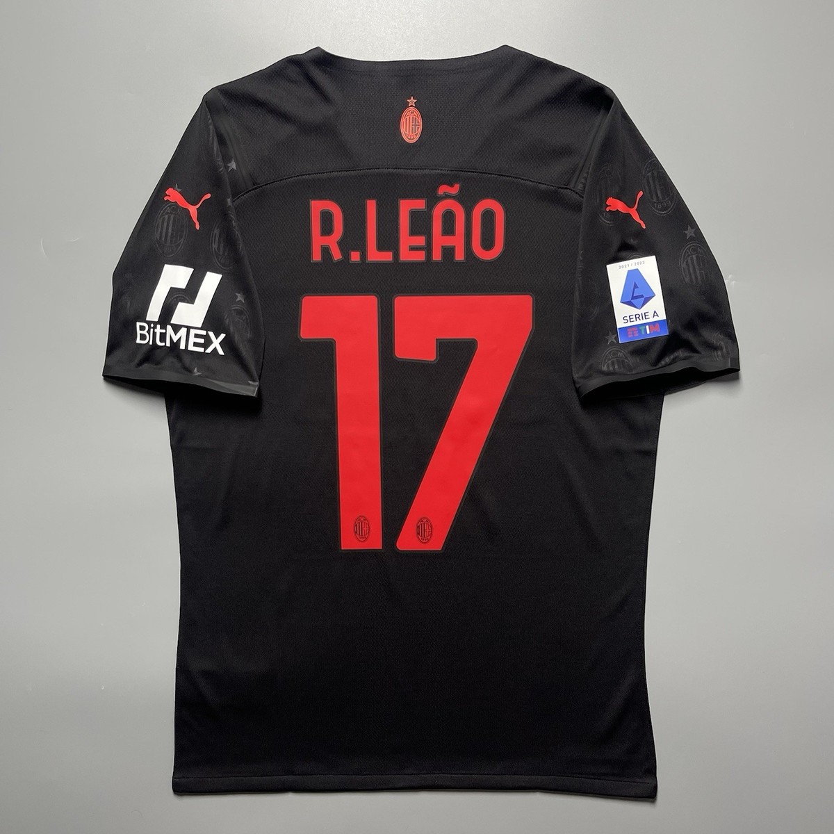 AC MILAN PUMA 2021/2022 SOCCER THIRD JERSEY #17 RAFAEL LEAO SIZE