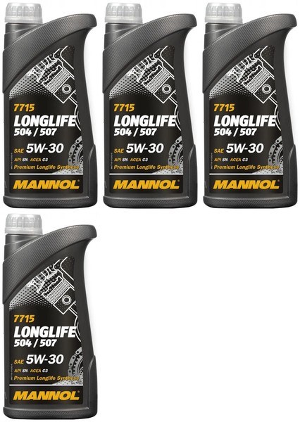 4L Mannol 7715 MotoröL Longlife 504/507 5W-30 4X1L-image