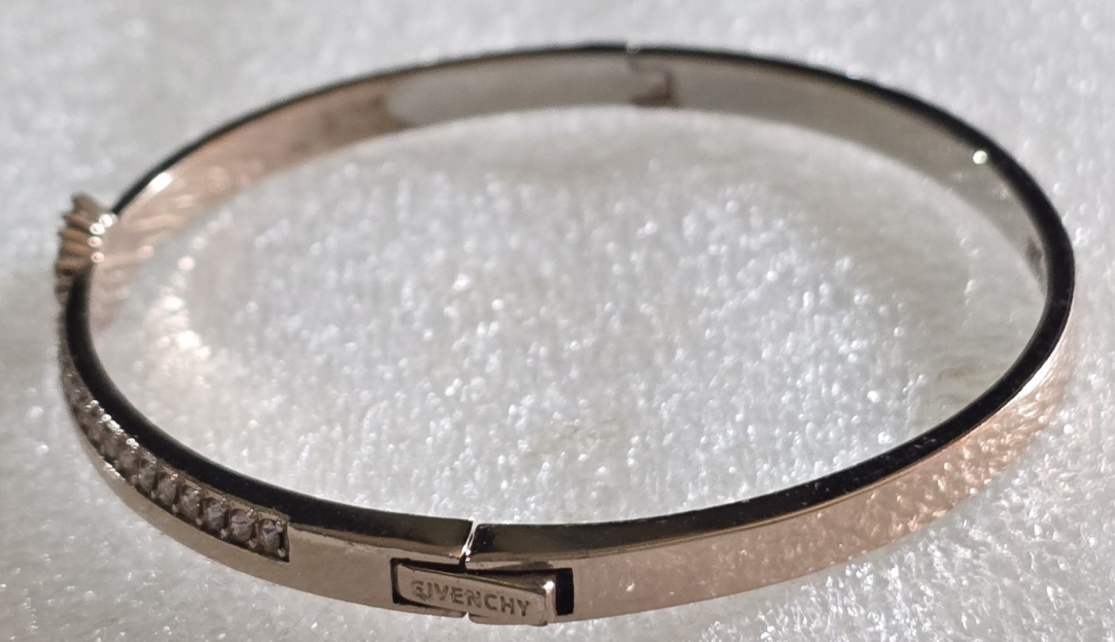 Vintage signed GIVENCHY Tiny Pink Rhinestones Hin… - image 6