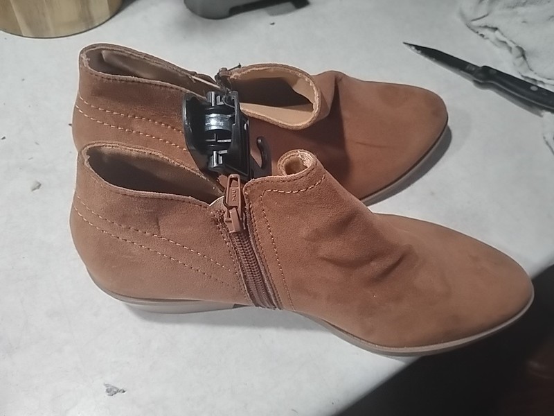 Cat & Jack Boots  Sz 11 Opal Brown Booties Zipper 